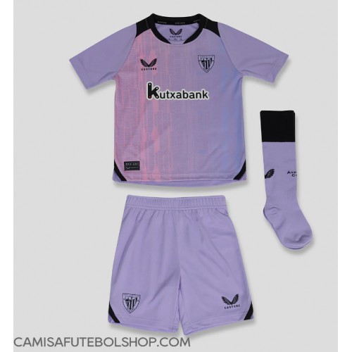 Camisa de time de futebol Athletic Bilbao Replicas 3º Equipamento Infantil 2024-25 Manga Curta (+ Calças curtas)